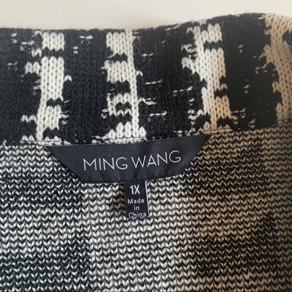 Ming Wang Multi Pattern Jacket Open Front Busines… - image 3